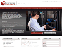Tablet Screenshot of diversifiedforensics.com